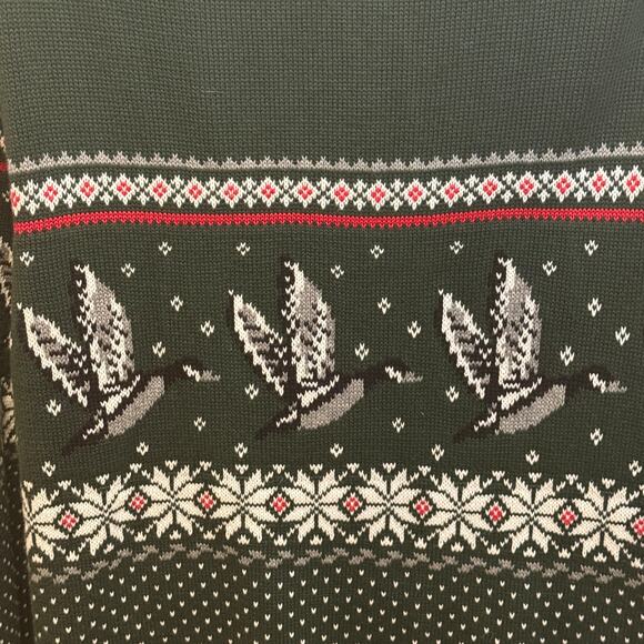 The Foundry Supply Co. 1/4 Zip Fair Isle Goose Sweater Size 2XL Heritage Cotton - Picture 3 of 6